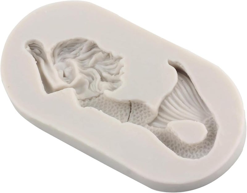 TAOXIBEI Mermaid Silicone Mold Mermaid Polymer Clay Molds for DIY Crafts Epoxy Resin Casting Air Dry Polymer Clay Plaster Jewelry Making - Image 5